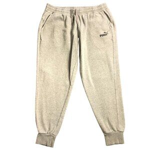 Puma Men's Jogger Pants XXL Gray Sweatpants Elastic Waistband Drawstring Pull On